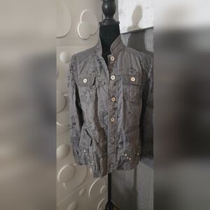 Women's Gray Varsity Jacket